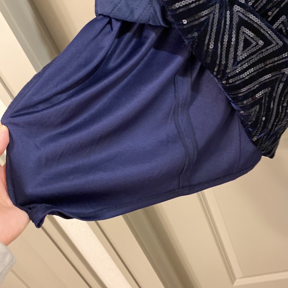 Eliza J blue sequined velvet dress - Picture 6 of 6